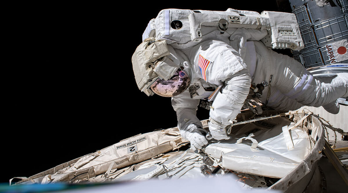 Área de mantenimiento de la estación espacial